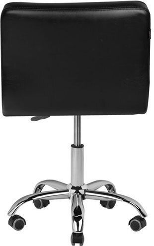 Salon Stools Räder Friseursalon- und Spa-Hocker mit Rückenlehne Schwarz