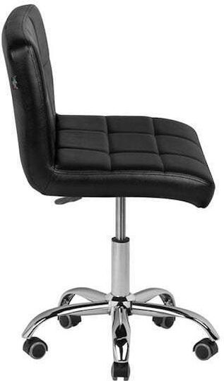 Salon Stools Räder Friseursalon- und Spa-Hocker mit Rückenlehne Schwarz