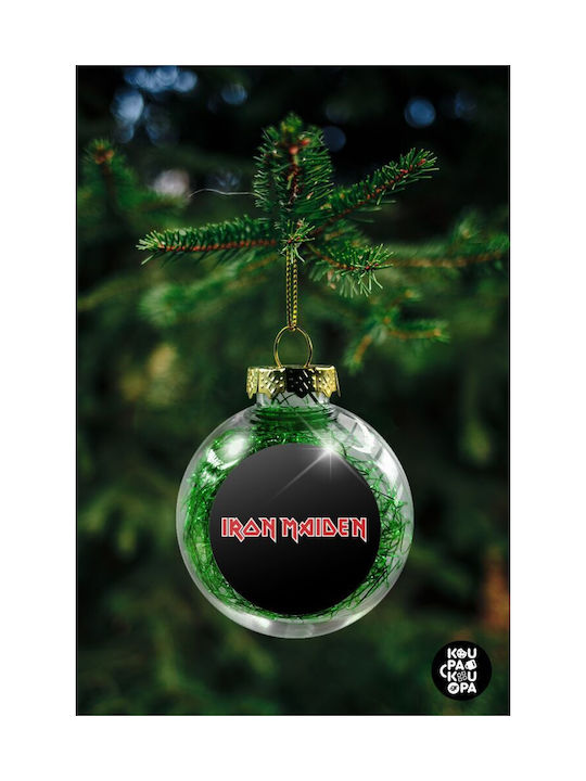 Iron Maiden Ornament de Crăciun Bilă Plastic Transparent cu Pulbere de Aur cu Paiete 8buc