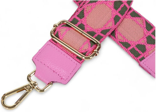 Passaggio Leather Λουρί για Πλεκτή Τσάντα Ροζ