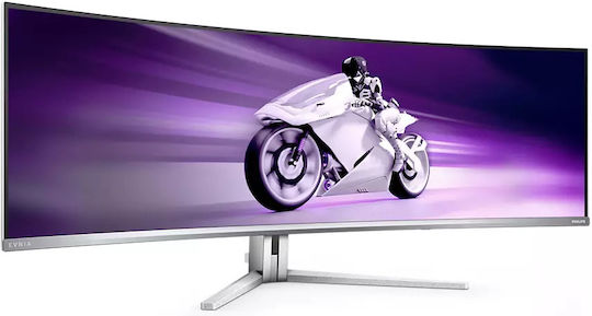 Philips Qdoled HDR Gebogener UltraWide QD-OLED HDR Gebogener Spiele-Monitor 48,9" 5120x1440 144Hz mit Reaktionszeit 0,03ms GTG Silber