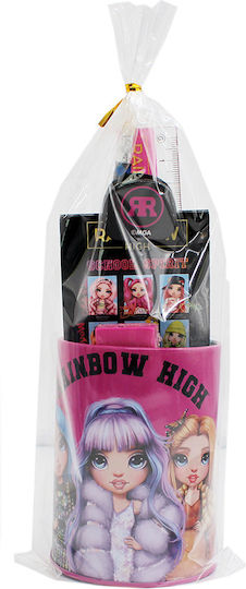 Gim Rainbow High Kinder Schreibwarenset mit Bleistift, Spitzer, Radiergummi, Lineal und Bleistiftbox