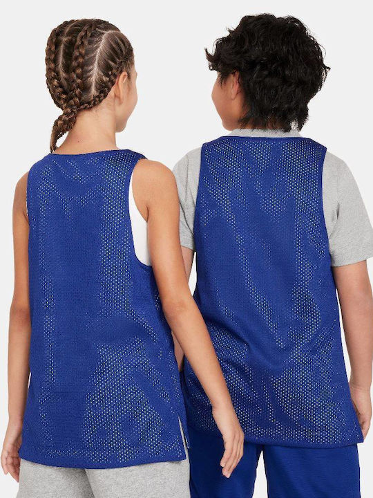 Fn8348-455 Nike Kids Culture Basketball Reversible Jsy Tank Royal Green Color