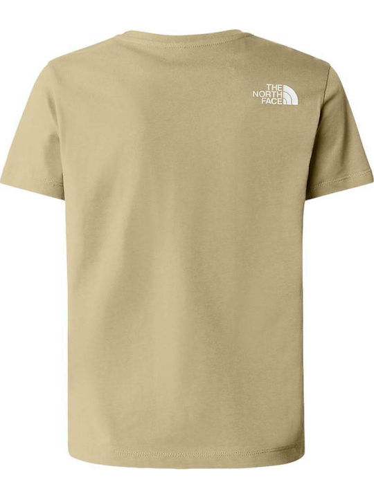 Nf0a877wyro North Face Boys New S S Graph Tee Beige Color