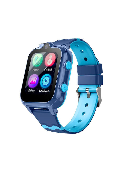 Wonlex Kt18 Kinder Smartwatch mit Kautschuk/Plastik Armband Blau