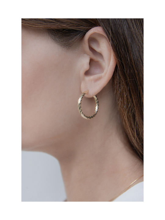 Kritsimis Earrings Hoops made of Gold 14K