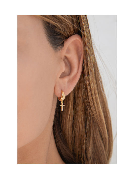 Kritsimis Earrings Hoops made of Silver Gold Plated