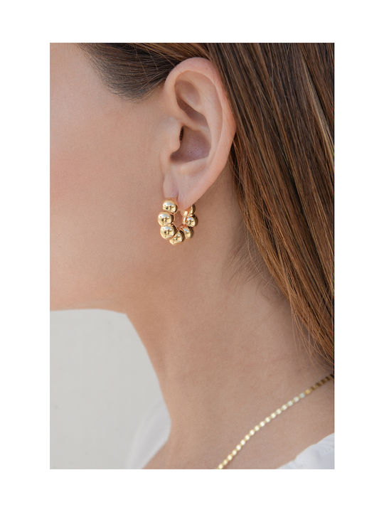 Kritsimis Earrings Hoops made of Gold 14K