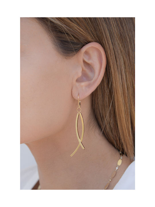 Kritsimis Earrings Pendants made of Gold 14K