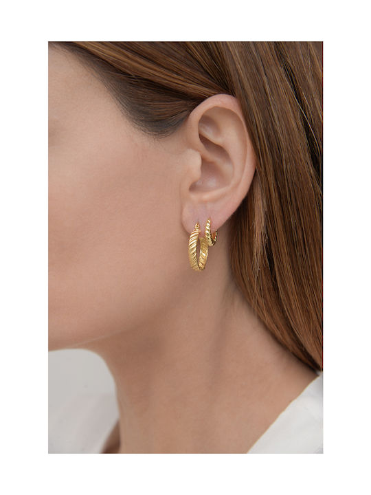 Kritsimis Earrings Hoops made of Silver Gold Plated