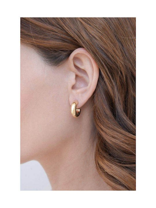 Kritsimis Earrings Hoops made of Gold 14K