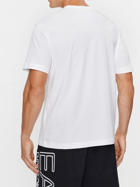 Emporio Armani T-shirt Bărbătesc cu Mânecă Scurtă Alb