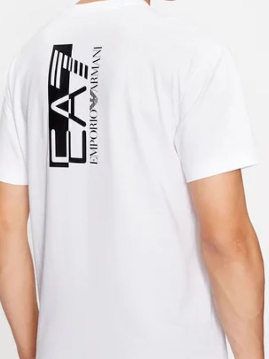 Emporio Armani T-shirt Bărbătesc cu Mânecă Scurtă Alb