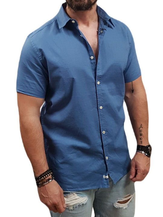 Rebase Men's Shirt Short Sleeve Stone Blue