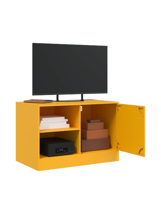 Шкаф за телевизор Метален Mustard Yellow Д134xШ39xВ44см