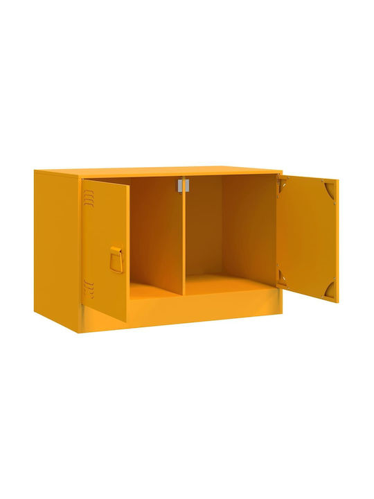 Шкаф за телевизор Метален Mustard Yellow Д134xШ39xВ44см