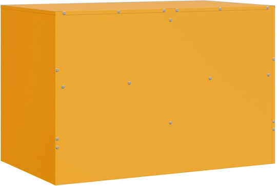 Шкаф за телевизор Метален Mustard Yellow Д134xШ39xВ44см