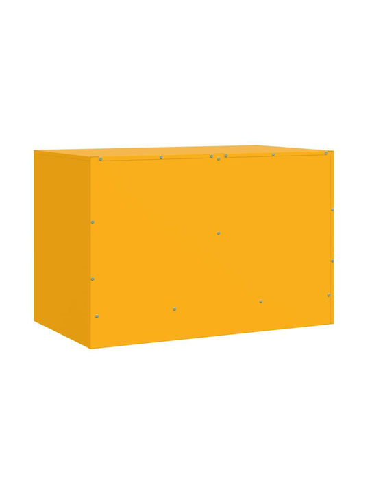 Шкаф за телевизор Метален Mustard Yellow Д134xШ39xВ44см