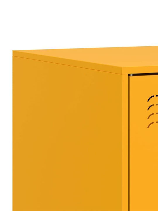 Шкаф за телевизор Метален Mustard Yellow Д134xШ39xВ44см