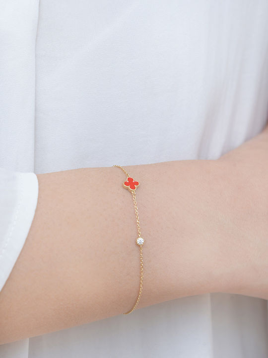 Kritsimis Bracelet Flower made of Gold 9K