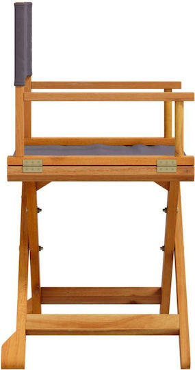 Gartenstühle Hölzernes Grau mit Kissen 2Stücke 53x47x90cm