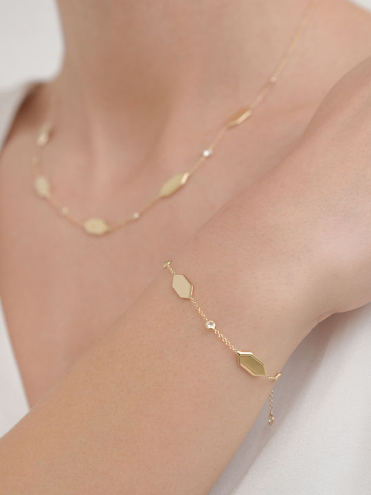 Kritsimis Bracelet Shiny made of Gold 14K