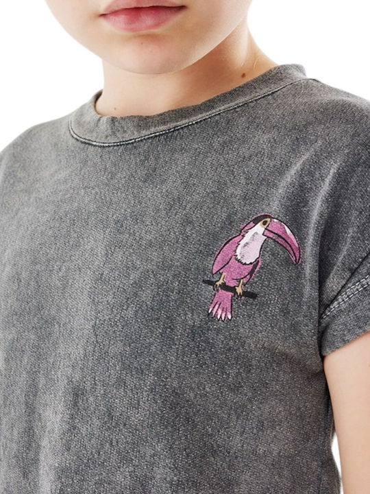 Children's Dress Short Sleeve Dark Grey