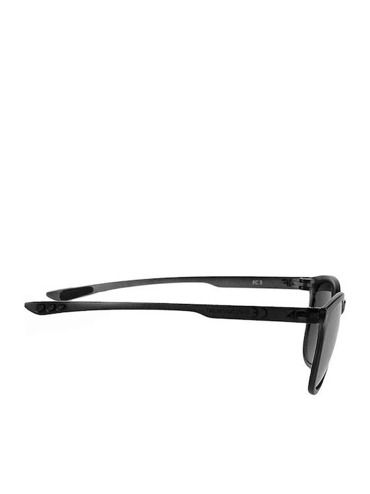 4F Unisex Sonnenbrille mit Schwarz Kunststoff Gestell und Rot Spiegel Linse 4FWSS24ASUNU047-61S