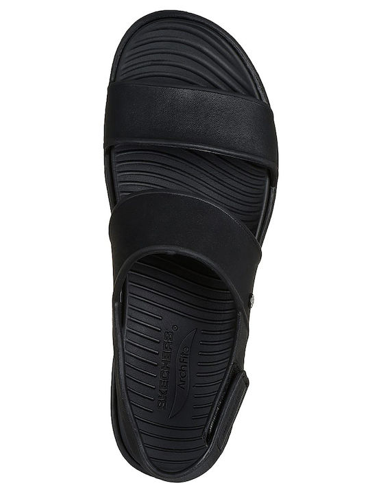 Arch Fit Women's Flat Sandals in Black Color