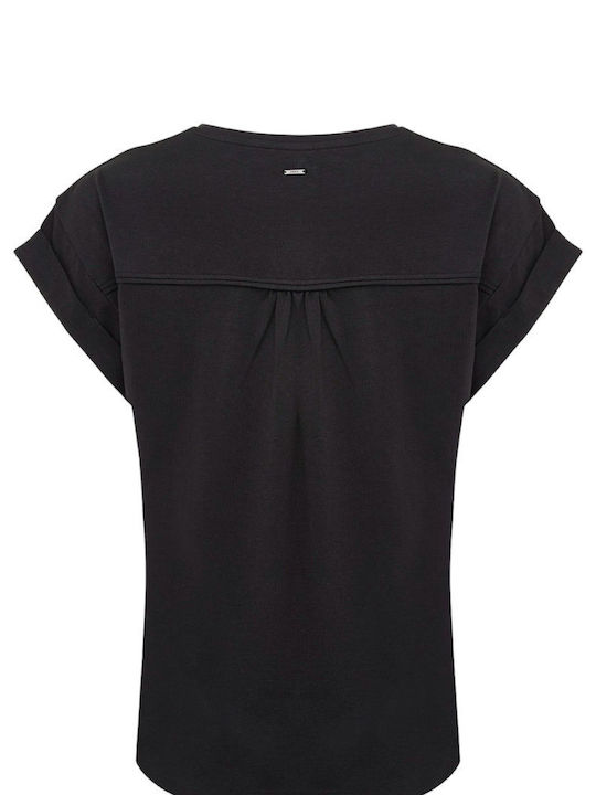 Mexx Women's Blouse Short Sleeve Black