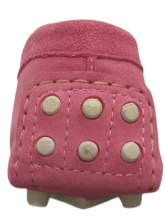 Leder Damen Mokassins in Rosa Farbe