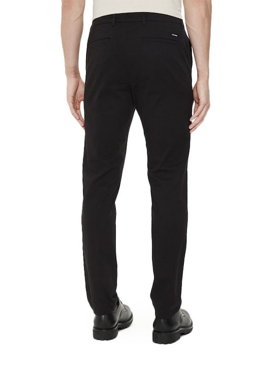 Trousers Chino Elastic in Slim Fit Black