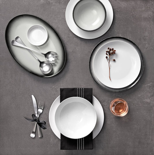 Maxwell & Williams Plate Shallow made of Porcelain Gray with Diameter 21cm