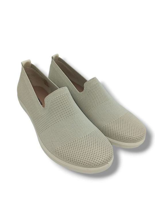 Antrin Stoff Damen Slip-Ons Beige