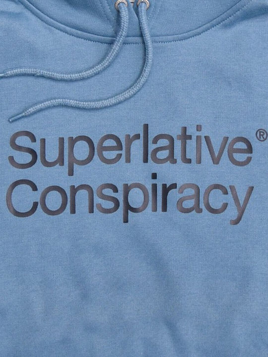 WESC Femei Superlative Conspiracy Hoodie - ADRIATIC BLUE - 113WE-00311-ADBLUE
