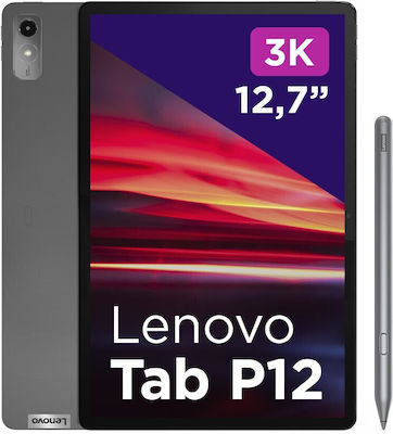 Lenovo P12 12.7" Tablet cu WiFi (8GB/256GB/Lenovo Tab Pen Plus) Furtună gri