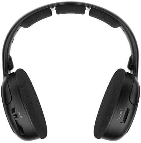 Sennheiser RS 120-W Kabellos / Kabelgebunden Über Ohr Kopfhörer mit 20 Stunden Betriebszeit und Quick Charge Schwarz