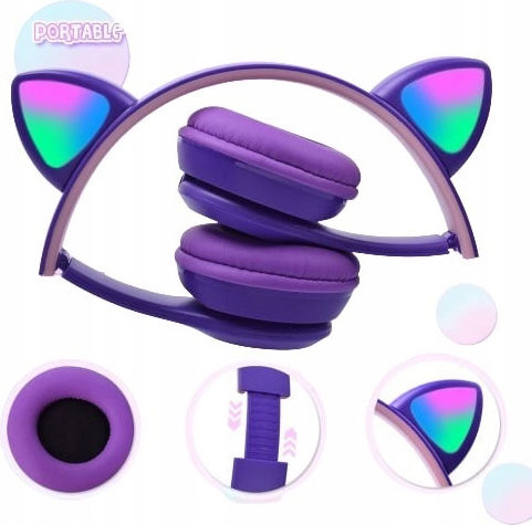 Fără fir / Cu fir On Ear Căști cu 10 ore de Funcționare Violet