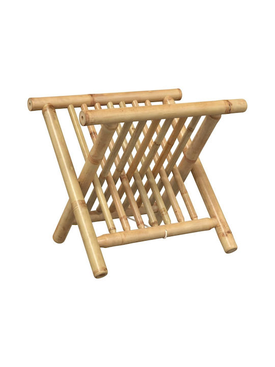 vidaXL PU Magazine Rack Brown 34.5x30.5x42cm