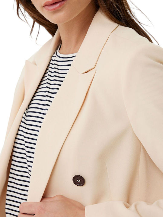 Mexx Damen Gekreuzt Blazer Beige