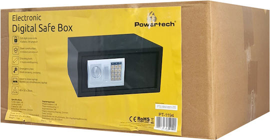 Powertech Safe with Digital Lock L43xW35xH20cm PT-1194