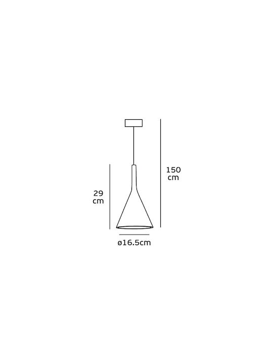 VK Lighting Hängelampe Weiß LED 16.5cm.