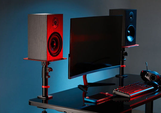 Mozos Speaker Stands in Black / Red Color