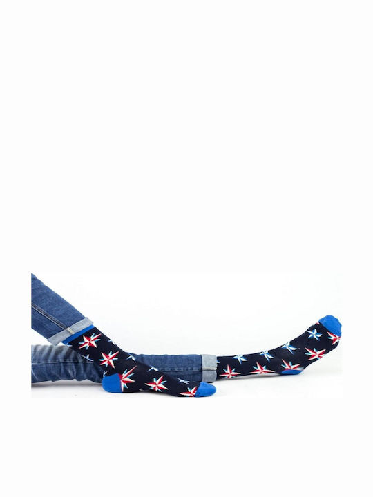 Crazy Socks Bărbați Șosete Dark Blue 1Pachet Crazy Socks Bărbați Șosete Dark Blue 1Pachet
