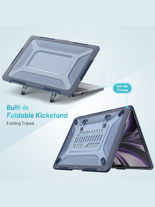 Sonique Icy Guardian Θήκη για Laptop 13.6" Apple MacBook Air 13.6'' 2022 σε Μπλε χρώμα