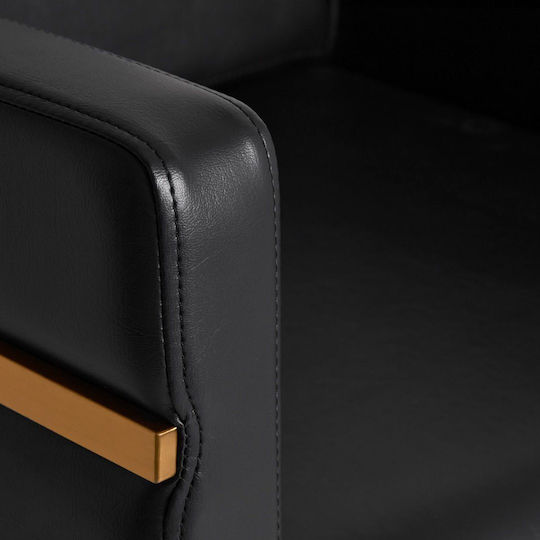 Exquisite Lux Hair Salon Chair Black with Adjustable Height and Hydraulic Lifting