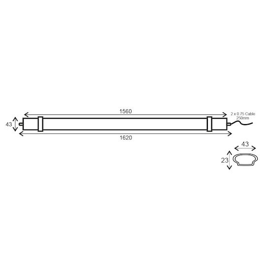 Lichtleiste Linear mit integriertem LED 45W