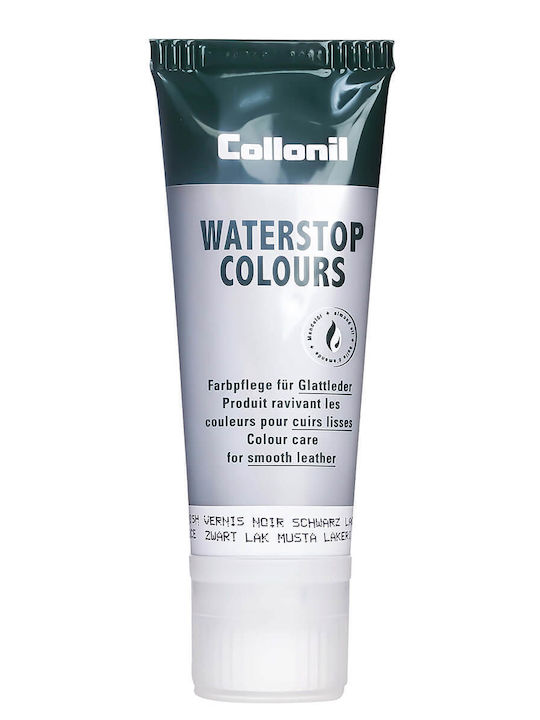 Collonil Waterstop Colours Almond Oil Shoe Cream 75 Ml Lack-schwarz