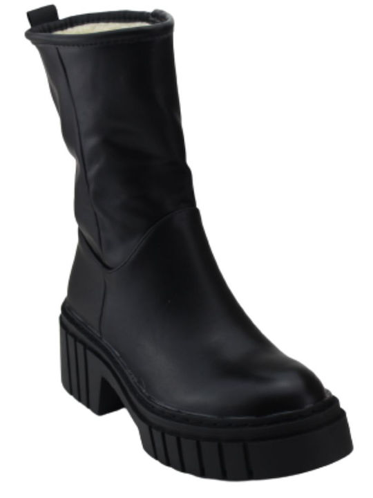 Schwarze Stiefel mit Innenfell