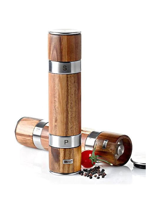 Ad Hoc Duomill Manual Pepper Mill Wooden in Brown Color 21cm